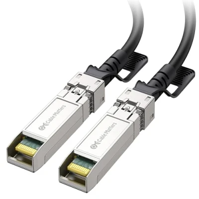 Immagine di Cable Matters cavo SFP Twinax DAC 10Gbps 2 m (cavo SFP+), in rame passivo ad attacco diretto 10GBASE CU, compatibile con dispositivi Cisco, Ubiquiti, Huawei, Netgear e Supermicro