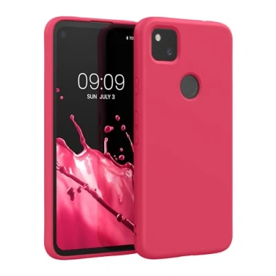 Immagine di kwmobile Custodia Compatibile con Google Pixel 4a Cover Back Case per Smartphone in Silicone TPU Protezione Gommata awesome pink