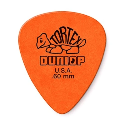 Immagine di Dunlop Tortex Plettri standard per chitarra, 60 mm, colore arancione, confezione da 24
