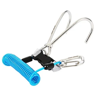 Immagine di Dioche Gancio per Immersione, Accessori Subacqueo di Sicurezza Immersione con Ganci in Acciaio Inossidabile(Blu)