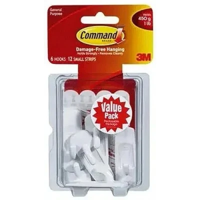 Immagine di Command 3M17002VP6 17002VP Ganci Piccoli, Confezione da 6, out_of_Print, Small hooks