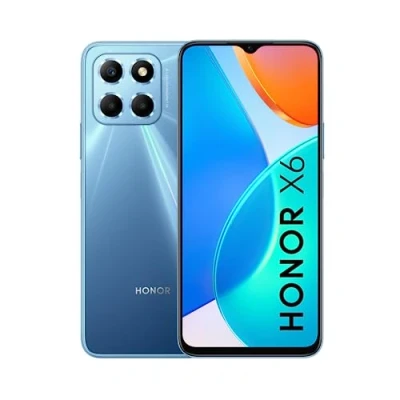 Immagine di HONOR X6 Smartphone, Telefono Cellulare da 4+64GB, Supporta Memoria Esterna fino a 1TB, Fotocamera Tripla 50MP, Processore Helio G25 8 core, 5000 mAh, Display 6,5&quot;, Dual SIM, Android 12, Blu