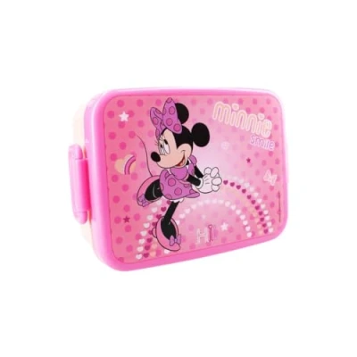 Immagine di My sweety pop Scatola porta merenda Minnie Mouse Pranzo box Per bambini asilo scuola vacanze pasto 16 cm idea regalo (Minnie Rosa/Pesca)