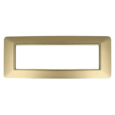 Immagine di Placche Compatibile Con Vimar Plana, Da 7 Moduli/Posti, Colore Oro