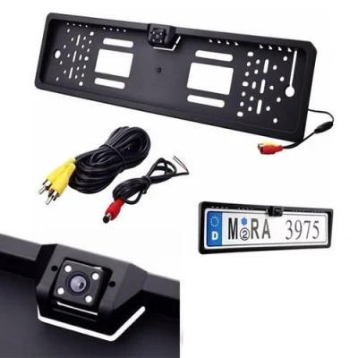 Immagine di PORTA TARGA CON TELECAMERA DVR RETROMARCIA 170 VISIONE NOTTURNA RETROCAMERA CW236