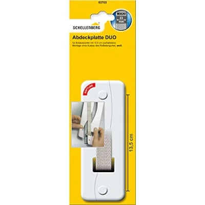 Immagine di Schellenberg 53703 Piastra di copertura dell&#039;avvolgitore Duo Maxi, 135 mm, bianco