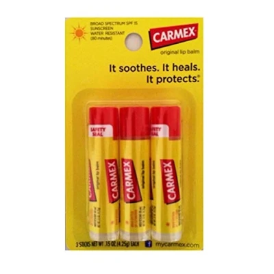 Immagine di Carmex Lip Balm, Moisturizing, Original.15 Ounce, 3 ct. by Carma Laboratories, inc.