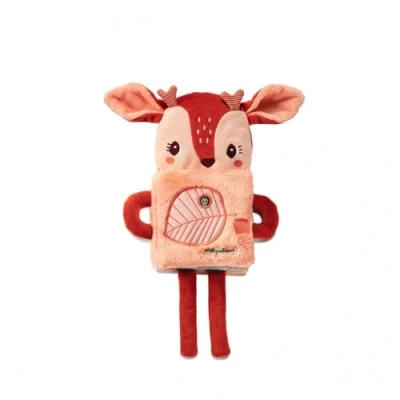 Immagine di LILLIPUTIENS Libro educativo doudou Stella Il Cerbiatillo Mago Giocattolo di risveglio sensoriale 2 in 1 per Bambini dai 6 Mesi con attività e fosforescenza Ideale Dormire 83420