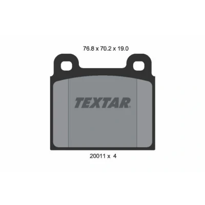 Immagine di TEXTAR 2001104 Kit pastiglie freno Non predisposto per contatto segnalazione usura VOLKSWAGEN: TRANSPORTER 3 Bus, Kasten,