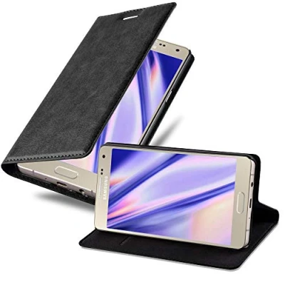 Immagine di Cadorabo Custodia Libro per Samsung Galaxy A5 2015 in NERO di NOTTE con Vani Carte, Funzione Stand e Chiusura Magnetica Portafoglio Cover Case Wallet Book Etui Protezione