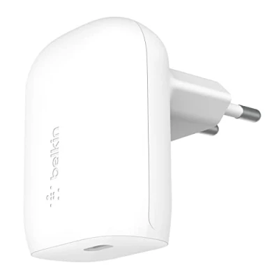 Immagine di Belkin Caricabatteria da parete USB C con PPS (30W), certificato IF, ricarica rapida PD 3.0, caricatore per iPhone 15, 14, 13, Galaxy S23, S22, Plus, iPad, Tab S7, AirPods e MacBook Air