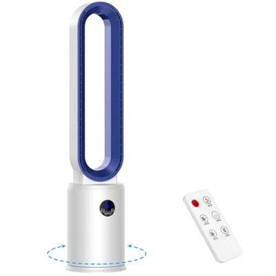 Immagine di YAZEKY Ventilatore a Torre Senza Pale,Ventilatore Colonna Silenzioso con Telecomando,3 Velocità,Oscillazione 60,Display LED,Timer 8 Ore,97 cm Potente per Ufficio,Soggiorno,Bianco 70 m²