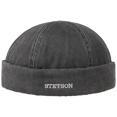 Immagine di Stetson Old Cotton Inverno Berretto da Portuale Uomo Maschile Idrorepellente Foderato (Pile) Pescatore Autunno/Inverno Nero XL (60 61 cm)