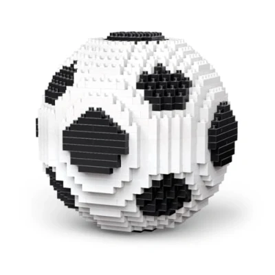 Immagine di Atomic Building Pallone da calcio assemblare con blocchi in miniatura. Oltre 850 pezzi