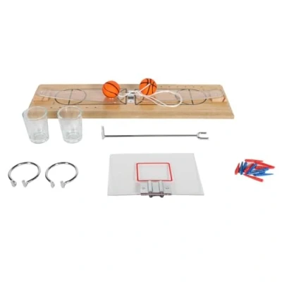 Immagine di MISTER GADGET MG3295 Gioco del Basket 2 tiratori e 12 segnalini Facile da Montare Dimensioni : 32 X 3 11 cm, Bamboo Derived Rayon, Multicolore, One Size