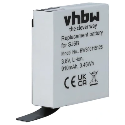 Immagine di vhbw 1x batteria compatibile con Sjcam SJ6 Legend videocamera camcorder (910mAh, 3,8V, Li Ion)