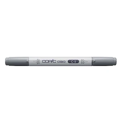 Immagine di Copic Ciao Pennarello Grafico con Doppia Punta, 11 g , Grigio (Cool Gray No. 5), 12 x 150 mm