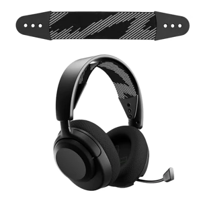 Immagine di kwmobile Copri Cuffie Compatibile con SteelSeries Arctis NOVA 1 / 1X 3 Archetto Fascia di Ricambio in Nylon Banda Elastica Accessori Gaming nero/grigio