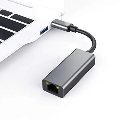 Immagine di INF adattatore di rete da USB C a RJ45, Ethernet per laptop reti Gigabit tramite 3.0