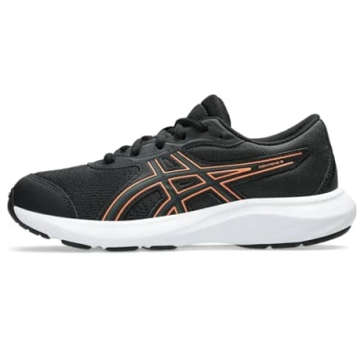 Immagine di Asics Gelcontend 9 GS Unisex Scarpe da corsa su strada per bambini, Taglia: 32.5, Black/saxon green Tessuto / sintetico