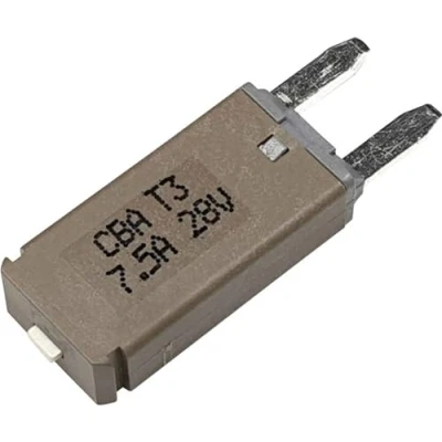 Immagine di Hansor Circuit Breaker Mini, type 3. Manual Reset, 7,5A CBA3 Series Interruttore automatico fusibile piatto standard 7.5 A Marrone 1 pz.