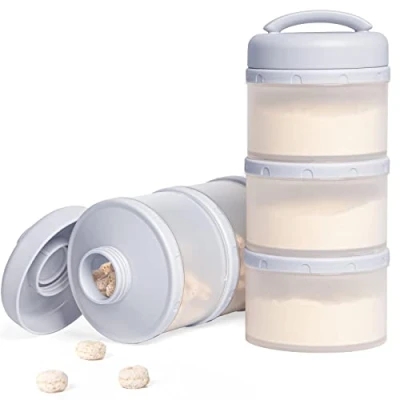 Immagine di Termichy latte in polvere per bambini, impilabile, contenitore polvere, 2 pezzi (grigio)