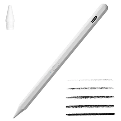Immagine di Con Tilt Sensitivity e Palm Rejection Penna Stilo,stylus per Apple iPad (2018 oltre) 6/7/8/9a generazione, Pro 11 /Pro 12.9 (3a/4a/5a), Air 3/4/5, Mini 5/6,Scrittura/Disegno Pencil Pen