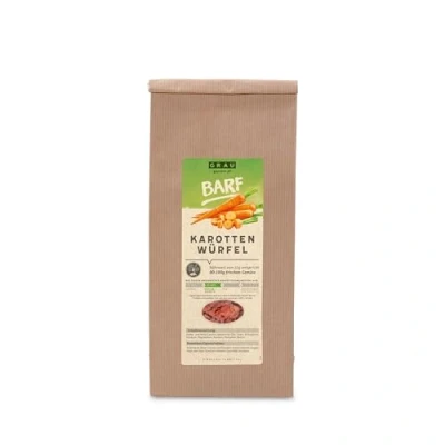 Immagine di GRAU l&#039;originale verdure essiccate per BARF cani cubetti di carota, confezione da 1 (1 x 500 g), alimento complementare