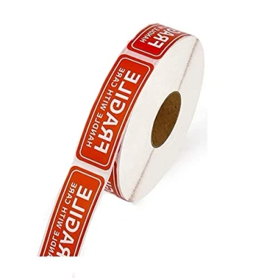 Immagine di Adesivi Fragili,1000 PCS 3 &quot;x 1&quot; Manico Fragile Etichetta con Handle with Care di Avvertimento Etichette Adesive per Spedizione Imballaggio
