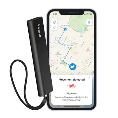 Immagine di Invoxia Tracker GPS Pro senza scheda SIM con allarme antifurto in tempo reale e lunga autonomia Per auto, moto, borse, bambini, anziani, oggetti di valore Abbonamento accessibile richiesto.