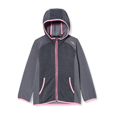 Immagine di CMP Giacca in Knit Tech da bambini con cappuccio fisso, Graffite Nero, 116