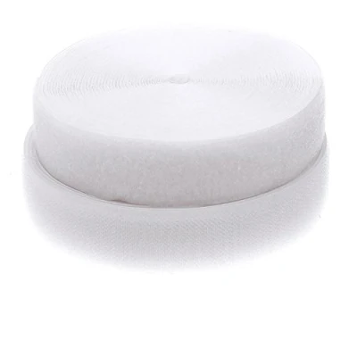 Immagine di TUKA 25mx50mm Nastro Gancio e anello da cucire, non adesivo Hook &amp; Loop striscia, Cucire On Magico Strisce Ideale per abiti 25m nastro, larghezza 50mm, Bianco, TKB5030 White