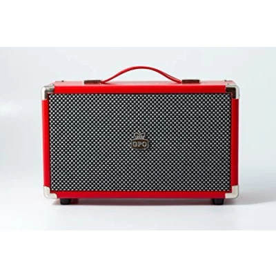 Immagine di GPO Westwood Speaker Bluetooth Retro, Diffusore Portatile da 25 Watt con Subwoofer, Ingresso RCA, Griglia Maniglia di Trasporto, Rosso