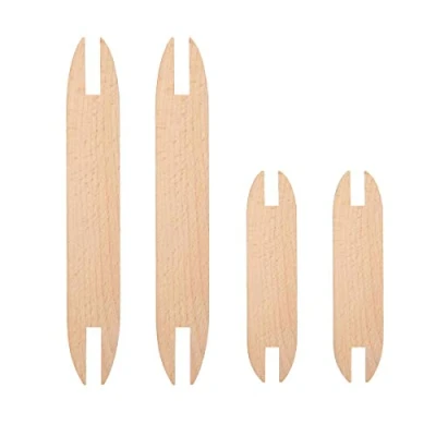 Immagine di Smavles Navetta in Legno per Telaio 4 Pezzi Tessitura Legno,per Artigianato Fai da Te Maglione Sciarpa Arazzo Strumento Accessori (Accoppiato con 1)