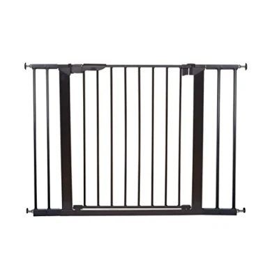 Immagine di Baby Dan 60116 2694 02 88, 1 Barriera Cancelletto a Fissaggio con Pressione, Colore Nero, per Porte o Scale 99 106.3 cm