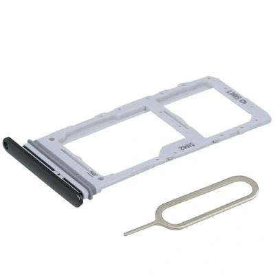 Immagine di MMOBIEL Doppio Vassoio Carta Sim Compatibile con Samsung Galaxy S20+ / 5G S20 Ultra 2020 Porta Scheda Inclusa guarnizione di gomma e Pin Nero