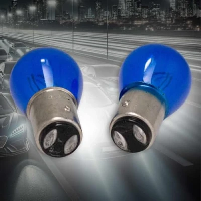 Immagine di CARALL 2 Pezzi Lampade Alogene 12V Bianche ad Effetto Xenon (P21/5W BAY15D 21/5W)