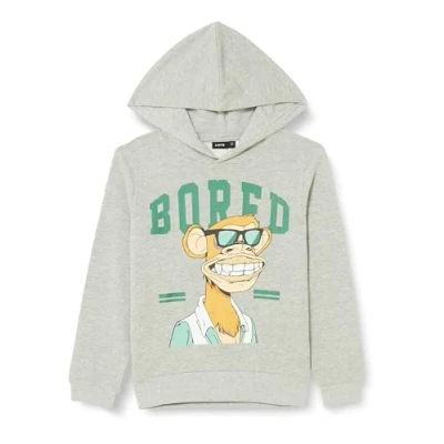 Immagine di LMTD Bored APE Felpa con cappuccio per bambini, Taglia: 146/152, Grey melange