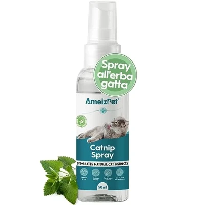 Immagine di AmeizPet Erba Gatta Spray, Nebulizzazione Spray per Gatti, Trasparente il Comportamento di Gatti e Gattini 50 ml (1.69 Oz)