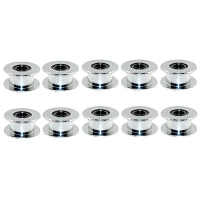 Immagine di 3Dman GT2 20Toothless Bore 5mm Aluminum Timing Belt Idler Pulley for 6mm Width 3D Printers (10pcs)