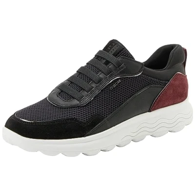 Immagine di Geox D Spherica D, Scarpe da Ginnastica Donna, Nero (Black D25), 36 EU