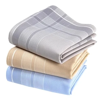 Immagine di Fazzoletti in tessuto da uomo Premium 100% cotone pettinato, 45 x cm, 3 pezzi, modello V8215