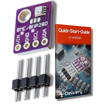 Immagine di AZDelivery GY BME280 Sensore Pressione Barometrica compatibile con Arduino E Raspberry Pi incluso un Book!