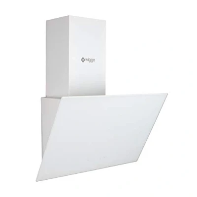 Immagine di Wiggo cappa aspirante 60 cm, senza testa I scarico dell&#039;aria 300 m3/h Display touch LED a 3 livelli, con filtro antigrasso e 2 filtri carbone, frontale in vetro bianco