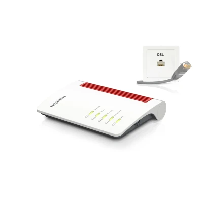 Immagine di AVM FRITZ! Box 7530 High End WLAN AC + N Router DSL/VDSL, 866 Mbit/s (5 GHz) 400 (2.4 GHz), fino a 300 Attraverso VDSL Supervecto Snello35B, Base DECT, Media Server, [Versione Tedesca]