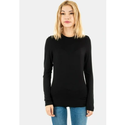 Immagine di ICHI Ihphiluca LS2 Maglietta a manica lunga, Donna, Taglia: Large, Noir