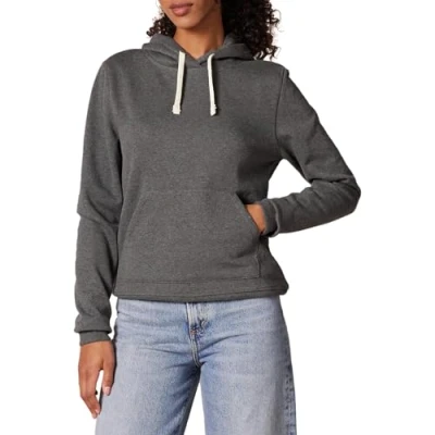 Immagine di Amazon Essentials Felpa con Cappuccio in Pile vestibilità Regular (Taglie Forti Disponibili) Donna, Carbone Puntinato, XL Plus