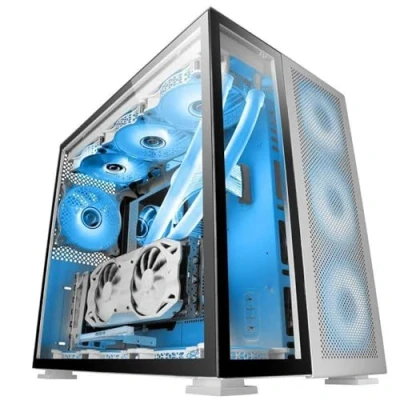 Immagine di Mars Gaming MC NOVA, Torre Custom XXL E ATX Aluminio, Doble Ventana Completa Cristal Templado, Estructura Modular Cámara, USB C
