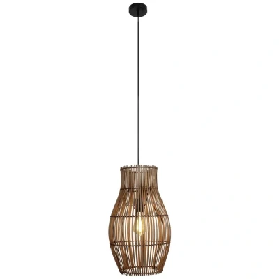 Immagine di ECO Light BAMBOO 9510 S1 D BA Lampada a sospensione E27 Bambù, Marrone