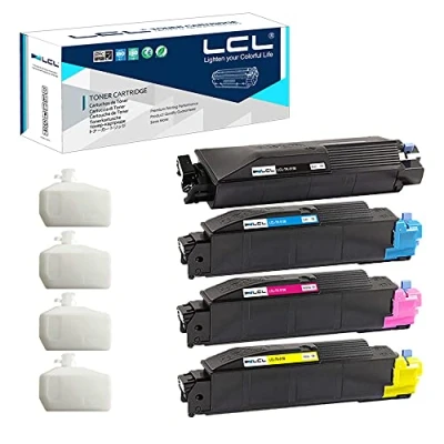 Immagine di LCL TK 5150 Cartucce di Toner Compatibile per Kyocera 5150K 5150C 5150M 5150Y Compatible ECOSYS M6035cidn M6535cidn P6035cdn(Nero Ciano Magenta Giallo，4 Pack)